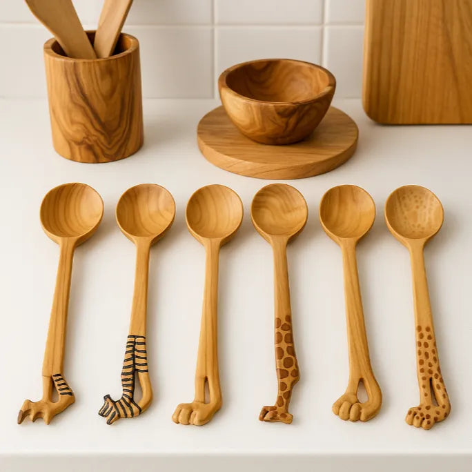 Teaspoons with Animal Handles- Set of 6